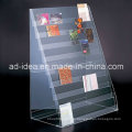 Fußboden-Art Acrylzahnstangen-Stand- / Werbungs-Anzeige für Zeitschrift, Broschüre